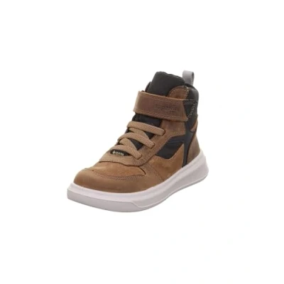 Image of Superfit Cosmo Hightop trainers for kids, Size: 2, Braun/schwarz Nubuck/textile
