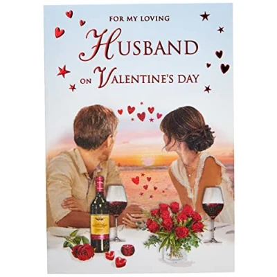 Image of Regal Publishing Traditional Valentine&#039;s Card Husband 9 x 6 inches