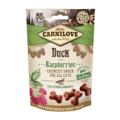 Image of Carnilove Feline Crunchy Snack Duck Raspberry Box 10 x 50 g 500
