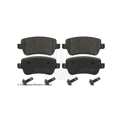 Image of 77363607, 77363610, 77364168, 77364169 Brake pad set BLUE PRINT ADL144228 Rear Axle with screw FIAT: Croma II Estate
