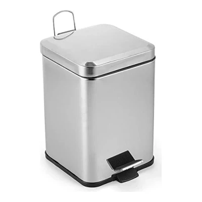 Image of CONFORTIME BE01093272541 Metal Bin with Pedal 3 litres, Plastic, Multicoloured, 25 x 16 20