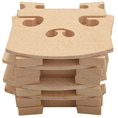 Image of Xtahdge 10 Pieces Maple Violin Bridge Type for Bridges 1/8 and 1/4 1/2 3/4 4/4 Parts String Instruments