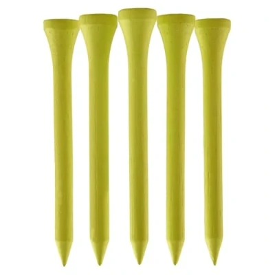 Image of TH Golf Bamboo Tees 70mm Pack of 50 &amp; 100 Multiple Colour Options Premium Eco Friendly Sustainable Durable (Pack 100, Neon Yellow)