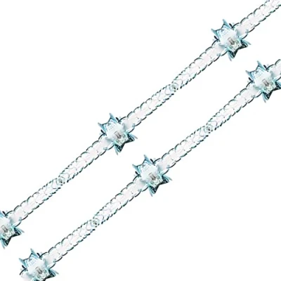 Image of Foil Ceiling Decorations Ice Blue Christmas (2 x 15cm Garland)