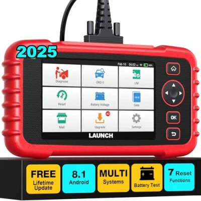 Image of LAUNCH CRP123X V2.0 OBD2 Scanner 2024 Version, ABS SRS Engine Transmission Car DiagnosticTool, 7 Service Functions, Battery Test, Lifetime Free Update