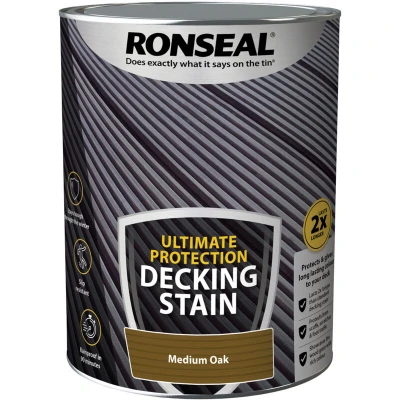 Image of Ultimate Decking Stain 5L Medium Oak Ronseal