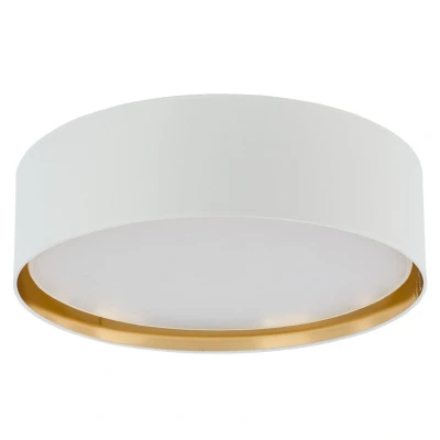 Image of TK Lighting Bilbao ceiling light, white/gold, Ø 60 cm