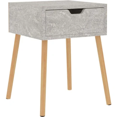 Image of vidaXL Bedside Cabinet Concrete Grey 40x40x56 cm Engineered Wood