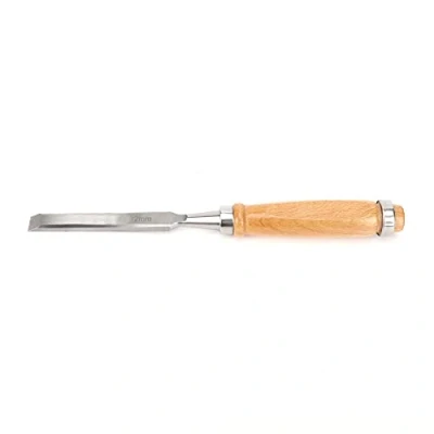 Image of Carpenter Chisel, Firmer Gouge Wood Chisel Chrome Vanadium Alloy Steel Wooden Handle File for Woodworking Cr V 0.5inch