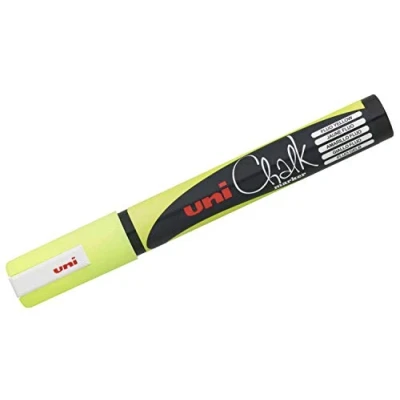 Image of UNI Chalk PWE 5M FL Yellow Marker Bullet TIP (1.8 2.5mm)