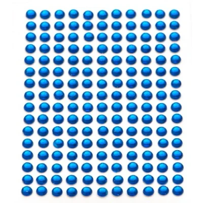 Image of 176 x Blue Self Adhesive Diamante Stick On Rhinestone Gems 4mm