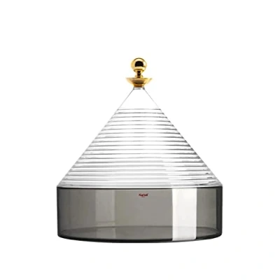 Image of Kartell Trullo Crystal Clear Smoke Storage Bin 27 x 25 cm