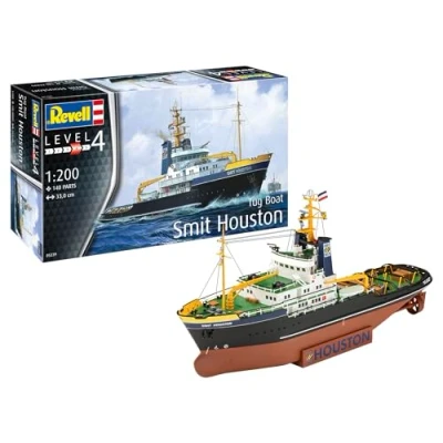 Image of Revell 05239 Tug Boat Smit Houston 1:200 Scale Unbuilt/Unpainted Plastic Model Kit, Moulded Colour