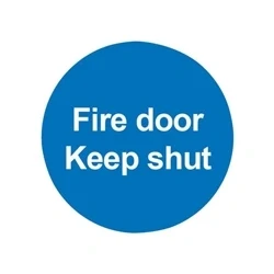 Image of Safety Sign Fire Door Keep Shut 100x100mm PVC