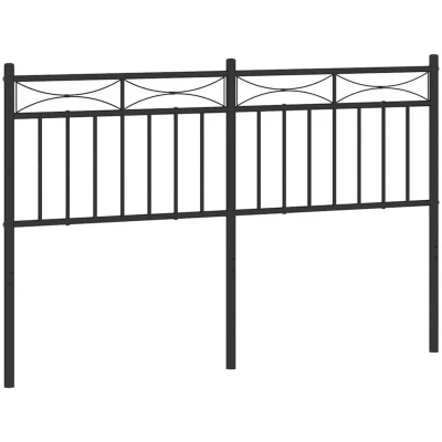 Image of vidaXL Metal Headboard Black 135 cm