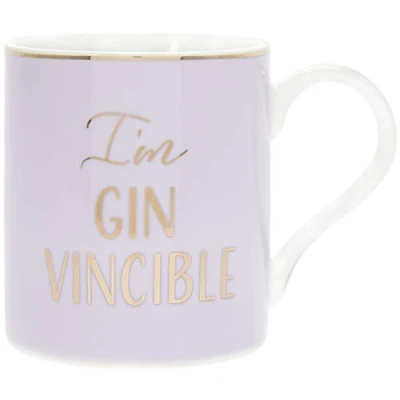 Image of Gin Vincible Purple Gold Fine China Tea Coffee Mug Ceramic Cup