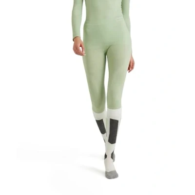 Image of FALKE Women&#039;s Wool Tech Long W TI Functional Yarn Quick Dry 1 Piece Base Layer Bottom, Green (Quiet 7378), L