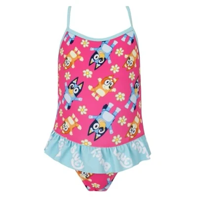 Image of Bluey Swimsuit Girls Swimming Costume Girls&#039; One Piece Swimsuits Rosa 4 5 Years