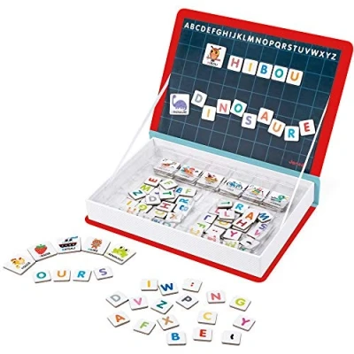Image of Janod J02711 Magneti&#039;Book Alphabet Educational Game, French Version,Red