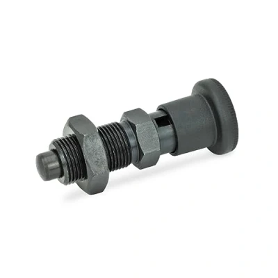 Image of Ganter Standard Elements, Locking Bolt GN 817, with Lock, Hardened Steel Bronzed Click Pen (1), Black, 817 6 9 CK