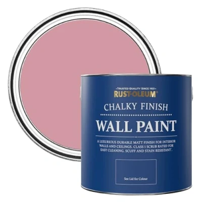 Image of Rust Oleum Pink Matt Emulsion Wall Paint Dusky 2.5L
