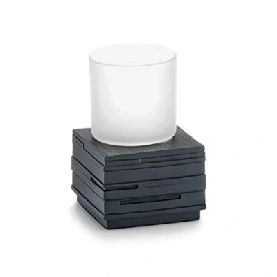 Image of Zeller Toothbrush Mug in Black, 8.3 x 11.5 cm