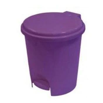Image of Bathroom Essentials 3 Litre Plastic Pedal Bin, Heather