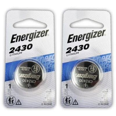 Image of Energizer CR2430 Lithium Coin Button Cell Battery by (English Manual) Pack of 2