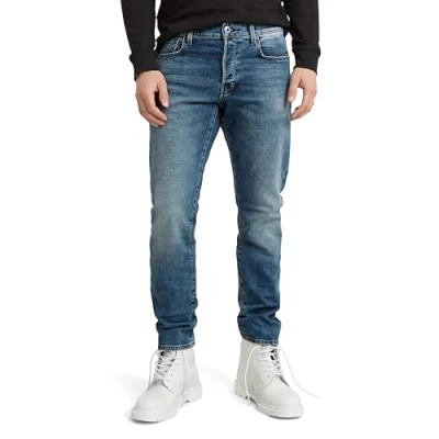 Image of G Star Men&#039;s 3301 Regular Tapered Jeans, Blue (vintage azure 51003 C052 A802), 33W / 34L