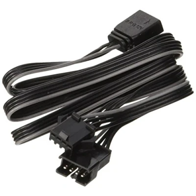 Image of Phanteks Kompass PH CB RGB4P 0.609 m Signal Cable Black (0.609 m, 4 Pin, 1 x RGB LED Extension Connector (12 V, G, R, B), 1x Motherboard Connector, Strip, Black)