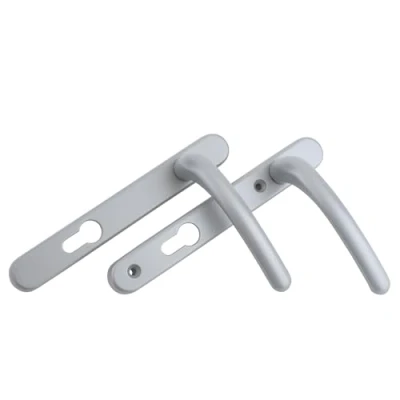 Image of ERA Fab &amp; Fix UPVC Premium Satin, Windsor Door Handle Set, 92mm PZ, Lever/Lever, 122mm Screw Centres for External Doors