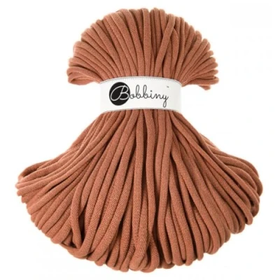 Image of Bobbiny Jumbo 9mm Braided Macrame Cord (Terracotta) 100m