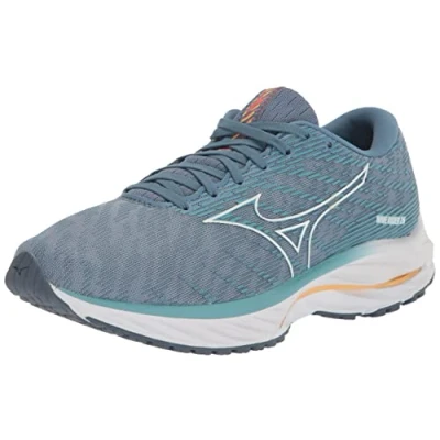 Image of Mizuno Women&#039;s Wave Rider 26 Running Shoe, Mountain Spring wht, 10 US Wide