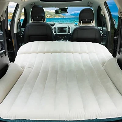 Image of Car Bed with Double Side Flocking,Car Mattress Pump &amp; Built in Pillow,Car Sleeping Mattress,Car Air Mattress,Inflatable Suitable for Camping,Car Tent,Road Trip