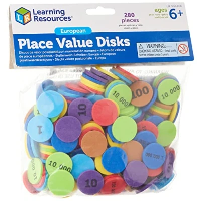 Image of Learning Resources LSP5215 EUR European Place Value Disks