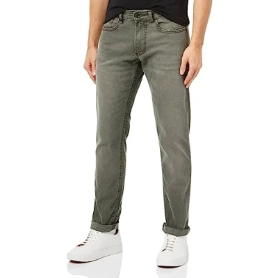 Image of camel active Men&#039;s Slim fit Jeans Colour Denim Madison, Green, 33 W/36 L