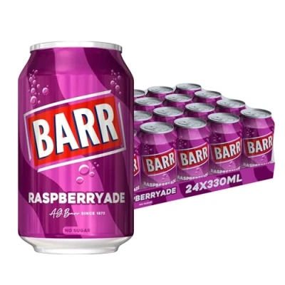 Image of BARR since 1875, 24 Pack Sparkling Pineapple Soda, Zero No Sugar Flavoured Fizzy Drink &quot;Fizzingly Fun&quot; x 330ml Cans