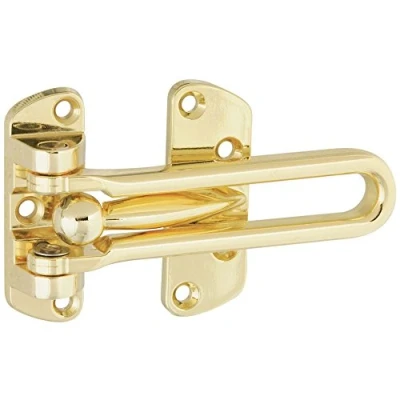 Image of National Hardware N199 679 Door Security Guard in Brass, 3/8&quot; x 6&quot;