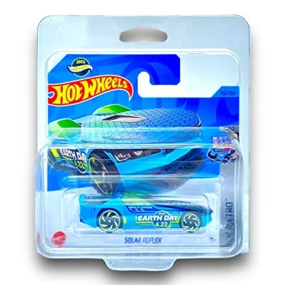 Image of Hot Wheels Solar Reflex (Blue) 5/10 HW Metro 2023 136/250(Short Card) COMES IN A KLAS CAR KEEPER PROTECTIVE COLLECTORS CASE HKG90