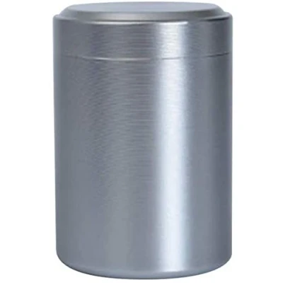 Image of ausuky Airtight Smell Proof Container New Aluminum Herb Stash Jar Tank (Sliver)
