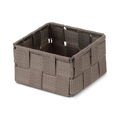 Image of Compactor Stan Storage Drawer Organiser, Small, Woven Rayon, 12 x 7cm, Taupe, RAN6461