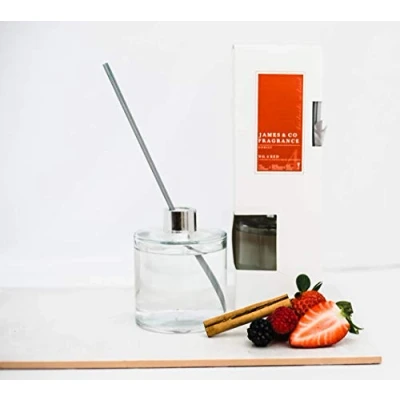 Image of James &amp; Co No.4 Red (Spiced Berries, Cinnamon Vanilla) 300ml Home Fragrance Reed Diffuser Set