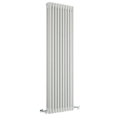 Image of Milano Windsor White Cast Iron Style Vertical Triple Column Radiator 1500mm x 470mm
