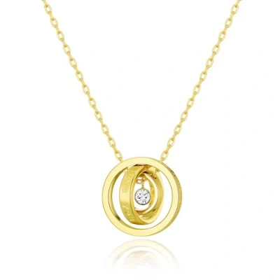 Image of Philip Jones Gold Plated Always My Mother Quote Necklace Created with Zircondia® Crystals