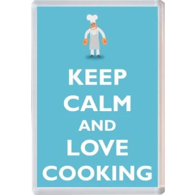 Image of Keep Calm and Love Cooking Novelty Jumbo Fridge Magnet