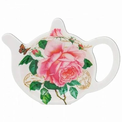 Image of Leonardo Collection Redoute Rose Melamine Teabag Holder Tea Bag