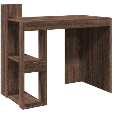 Image of vidaXL Office Desk Brown Oak 103.5x56.5x94 cm Engineered Wood