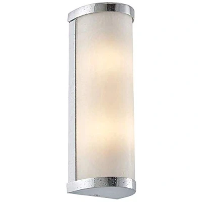 Image of Ice 2 Light Bathroom Wall Chrome IP44 with Opal Glass, G9