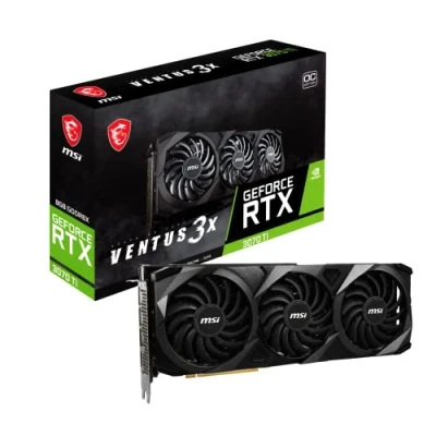 Image of MSI GeForce RTX 3070 Ti VENTUS 3x 8G OC Gaming Graphics Card 8GB GDDR6X, 1800 MHz, PCI Express Gen 4, 256 bit, DP v 1.4a, HDMI 2.1 (Supports 4K)