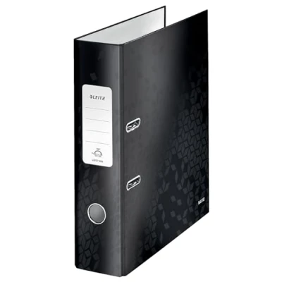 Image of Leitz A4 Lever Arch File, Black, , 80 mm spine width, WOW Range, 10050095, Design may vary